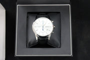 Hugo Boss Jet Chronograph White Dial Black Leather Strap Watch for Men - 1513282