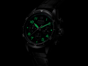 Tag Heuer Autavia Chronometer Flyback Chronograph Black Dial Black Leather Strap Watch for Men - CBE511C.FC8280
