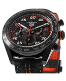 Tag Heuer Carrera Chronograph Porsche Orange Racing 44mm Black Dial Black Nylon Strap Watch for Men - CBN2A1M.FC6526