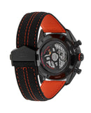 Tag Heuer Carrera Chronograph Porsche Orange Racing 44mm Black Dial Black Nylon Strap Watch for Men - CBN2A1M.FC6526