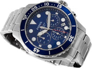 Fossil FB-03 Chronograph Blue Dial Silver Steel Strap Watch for Men - FS5724