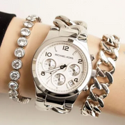 Michael Kors Runway Twist Silver Dial Silver Steel Strap Watch for Women - MK3149