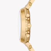 Michael Kors Maren Chronograph Gold Dial Gold Steel Strap Watch for Women - MK7493