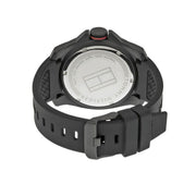 Tommy Hilfiger Windsurf Black Dial Black Rubber Strap Watch for Men- 1791114