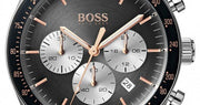 Hugo Boss Trophy Chronograph Grey Dial Two Tone Steel Strap Watch for Men - 1513634