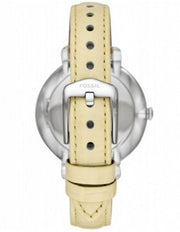 Fossil Jacqueline Three-Hand White Dial Yellow Leather Strap Watch for Women - ES4812
