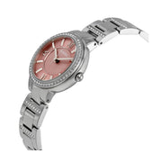 Fossil Virginia Pink Dial Silver Steel Strap Watch for Women - ES3504