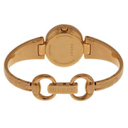 Gucci Guccissima Quartz Black Dial Rose Gold Steel Strap Watch For Women - YA134509