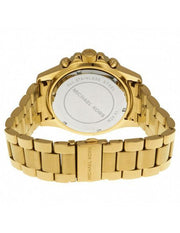 Michael Kors Everest Chronograph Blue Dial Gold Steel Strap Watch for Women - MK5754