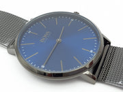 Hugo Boss Horizon Blue Dial Black Mesh Bracelet Watch for Men - 1513734