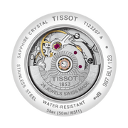 Tissot T Classic Carson Premium Automatic Lady Black Dial Silver Steel Strap Watch for Women - T122.207.11.051.00