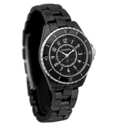 Chanel J12 Quartz Black Dial Black Steel Strap Watch for Women - J12 H5695