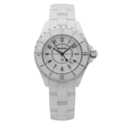 Chanel J12 Ceramic White Dial White Steel Strap Watch for Women - J12 H0968
