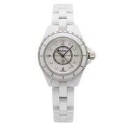Chanel J12 Diamonds Quartz Mother of Pearl White Dial White Steel Strap Watch for Women - J12 H2570