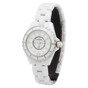 Chanel J12 Diamonds Quartz Mother of Pearl White Dial White Steel Strap Watch for Women - J12 H2570