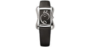 Maurice Lacroix Fiaba Black Dial with Diamonds Black Leather Strap Watch for Women - DV5012-SD531-350