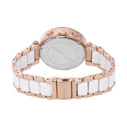 Michael Kors Ritz White Dial Two Tone Steel Strap Watch for Women - MK6324