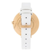 Calvin Klein Rise White Dial White Leather Strap Watch for Women - K7A236LH