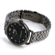 Coach Delancey Black Dial Black Steel Strap Watch For Women - 14502812