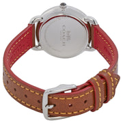 Coach Delancey Slim Cream Dial Brown Leather Strap Watch For Women - 14502789