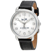 Coach Delancey White Dial Black Leather Strap Watch for Women - 14502714