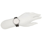 Coach Delancey White Dial Black Leather Strap Watch for Women - 14502714