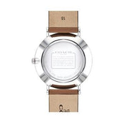 Coach Perry Silver Dial Brown Leather Strap Watch for Women - 14503120