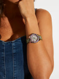 Guess Lady Frontier Diamonds Silver Dial Multicolor Steel Strap Watch for Women - GW0044L1
