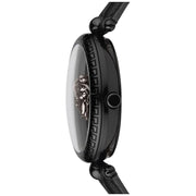 Versace Palazzo Empire Black Dial Black Leather Strap Watch for Women - VCO050017