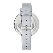 Calvin Klein Chic Silver Dial White Leather Strap Watch for Women - K7N23UP8
