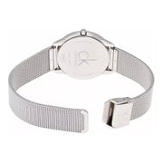 Calvin Klein Minimal Black Dial Silver Mesh Bracelet Watch for Men - K3M21123