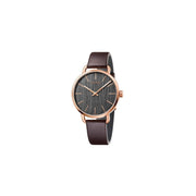 Calvin Klein Even Grey Dial Brown Leather Strap Watch for Women - K7B236G3