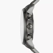 Fossil Goodwin Chrono Analog Black Dial Grey Steel Strap Watch for Men - FS5518