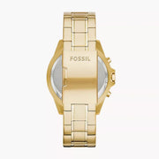Fossil Garrett Chronograph Gold Dial Gold Steel Strap Watch for Men - FS5772