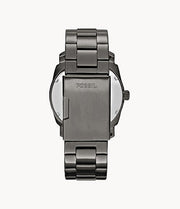 Fossil Machine Chronograph Black Dial Grey Steel Strap Watch for Men - FS4774