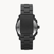 Fossil Machine Chronograph Black Dial Black Steel Strap Watch for Men - FS4682