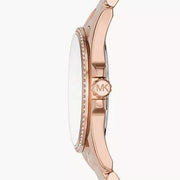 Michael Kors Whitney Quartz White Dial Rose Gold Steel Strap Watch For Women - MK6694