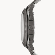 Fossil Machine Chronograph Black Dial Grey Steel Strap Watch for Men - FS4662