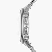 Fossil Townsman White Dial Silver Steel Strap Watch for Men - FS5346