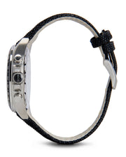 Hugo Boss Driver Chronograph Black Dial Black Leather Strap Watch for Men -1513087