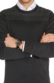 Hugo Boss Driver Chronograph Black Dial Black Leather Strap Watch for Men - 1513092