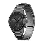 Hugo Boss Talent Chronograph Ceramic Black Dial Black Steel Strap Watch for Men - 1513581