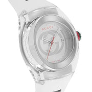 Gucci Sync Quartz White Dial White Rubber Strap Unisex Watch - YA137302