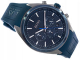 Hugo Boss Distinct Chronograph Blue Dial Blue Rubber Strap Watch for Men - 1513856