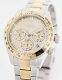 Hugo Boss Novia Chronograph Gold Dial Two Tone Steel Strap Watch for Women - 1502618
