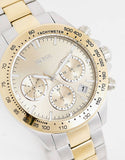 Hugo Boss Novia Chronograph Gold Dial Two Tone Steel Strap Watch for Women - 1502618