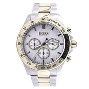 Hugo Boss Ikon Chronograph Silver Dial Two Tone Steel Strap Watch for Men - 1512960
