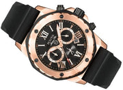 Bulova Marine Star Chronograph Black Dial Black Rubber Strap Watch for Men - 98B104