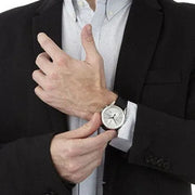 Hugo Boss Jet Chronograph White Dial Black Leather Strap Watch for Men - 1513282
