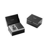 D1 Milano Square Titanium Gray Dial Gray Steel Strap Watch for Men - D1-SQBJ02